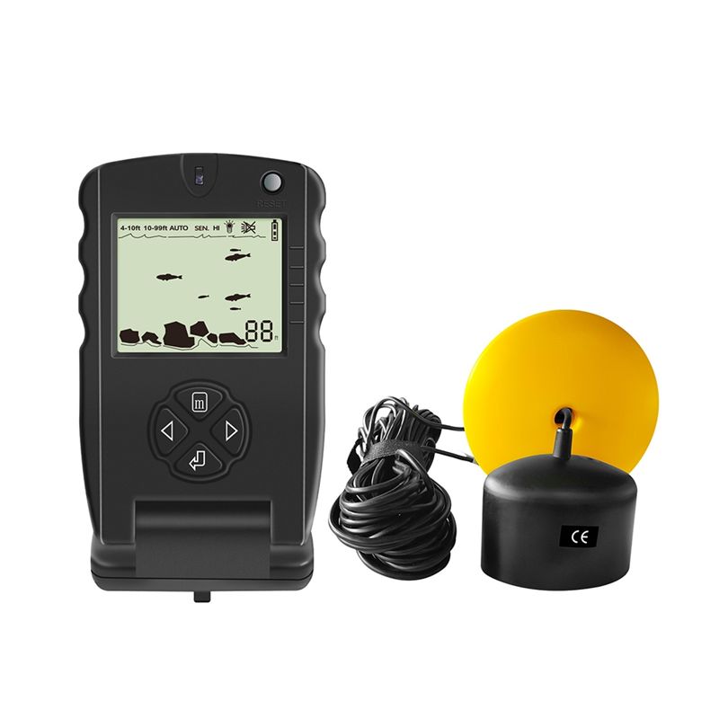 Novo Localizador de Peixes Por - Fishing Depth Finder avaliação e preço