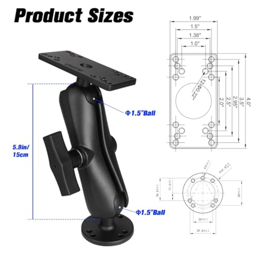 Suporte para sonda de pesca pa - Fish Finder Mount avaliação e preço