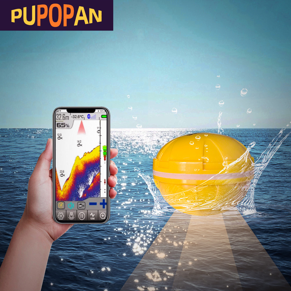 Pupopan 100m novo telefone int - Fishing Depth Finder avaliação e preço