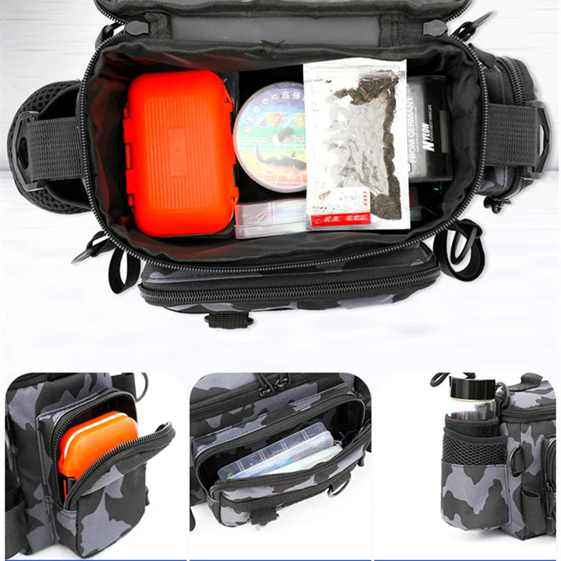 Bolsa de ombro preta para equi - Fish Finder Case avaliação e preço